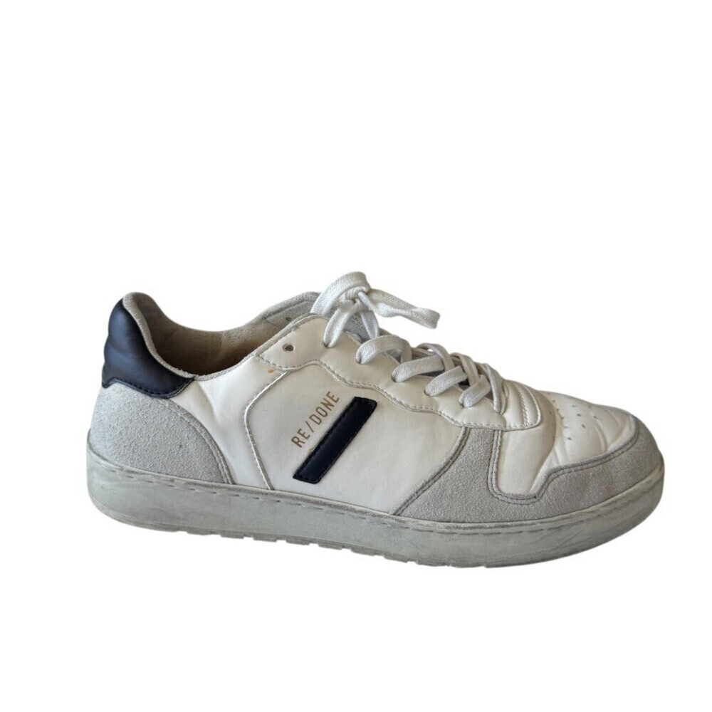 RE/DONE 80s Basketball Shoe White Leather Sneakers Women's Size 37 US 7 Italy - Picture 14 of 15